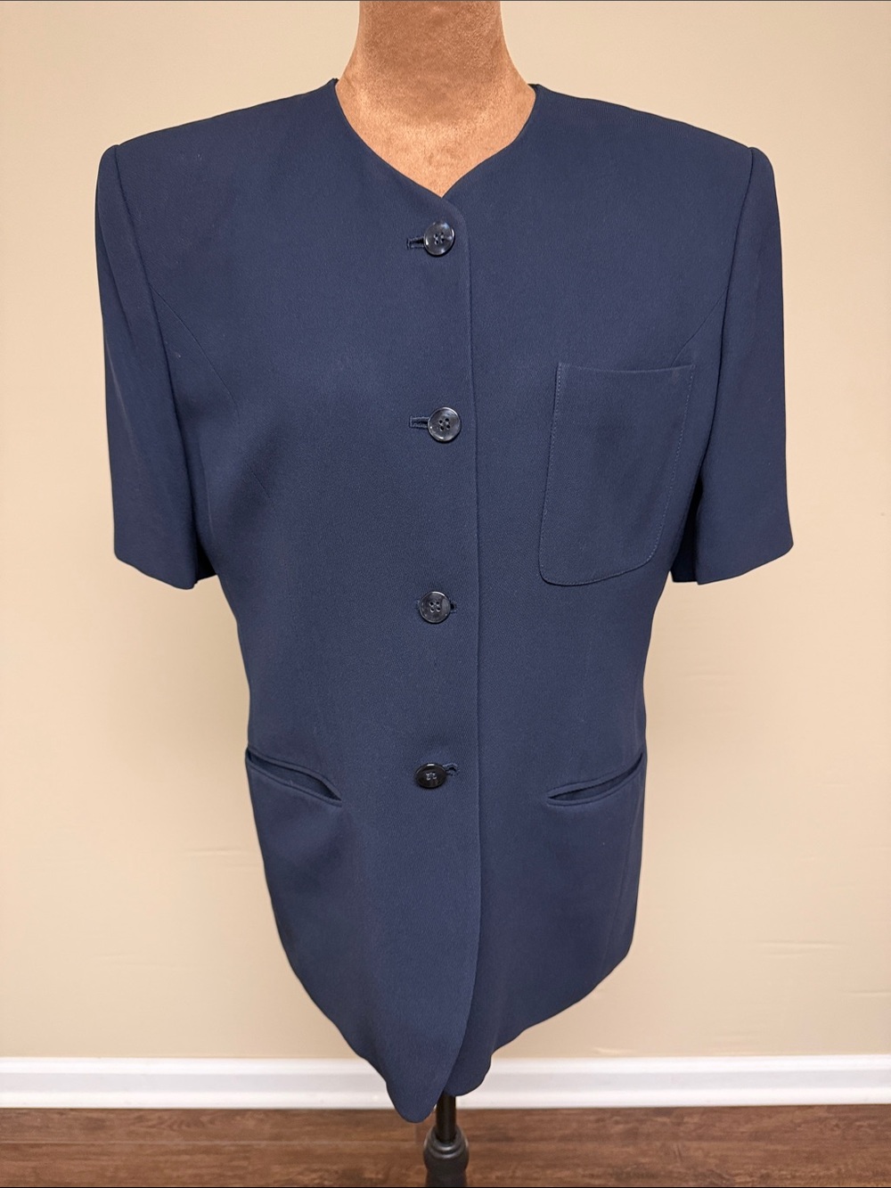 Jones New York Navy Jacket with Brown Lining